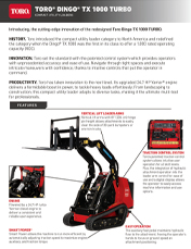 Dingo TX 1000 Turbo Sell Sheet Cover