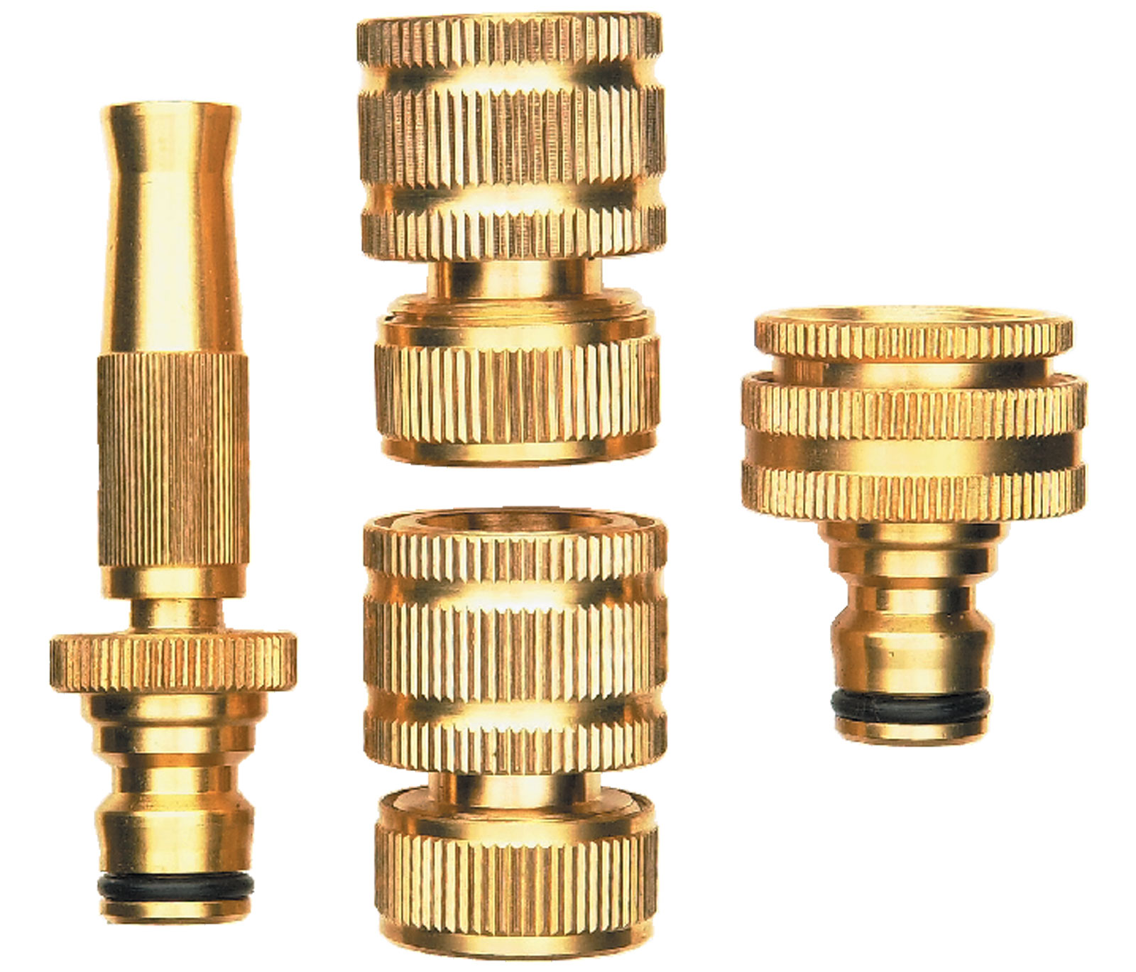 Pope Products 12 mm Brass 4 Piece Hose Fitting Set