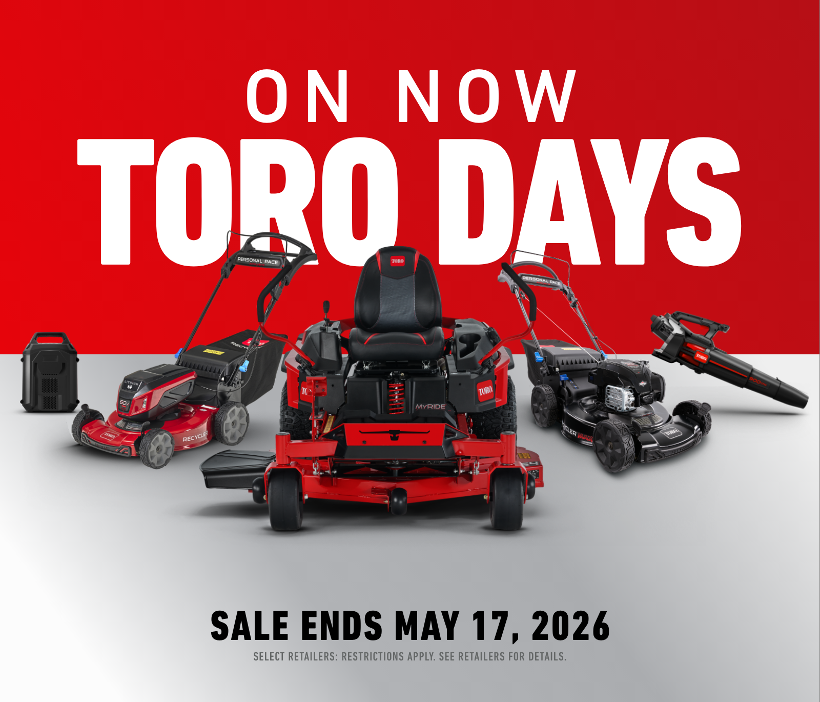 Toro Days on now through May 17, 2026