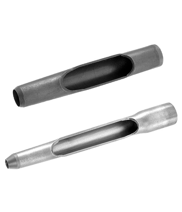 A Pair of Side-Eject Coring Tines on White Background