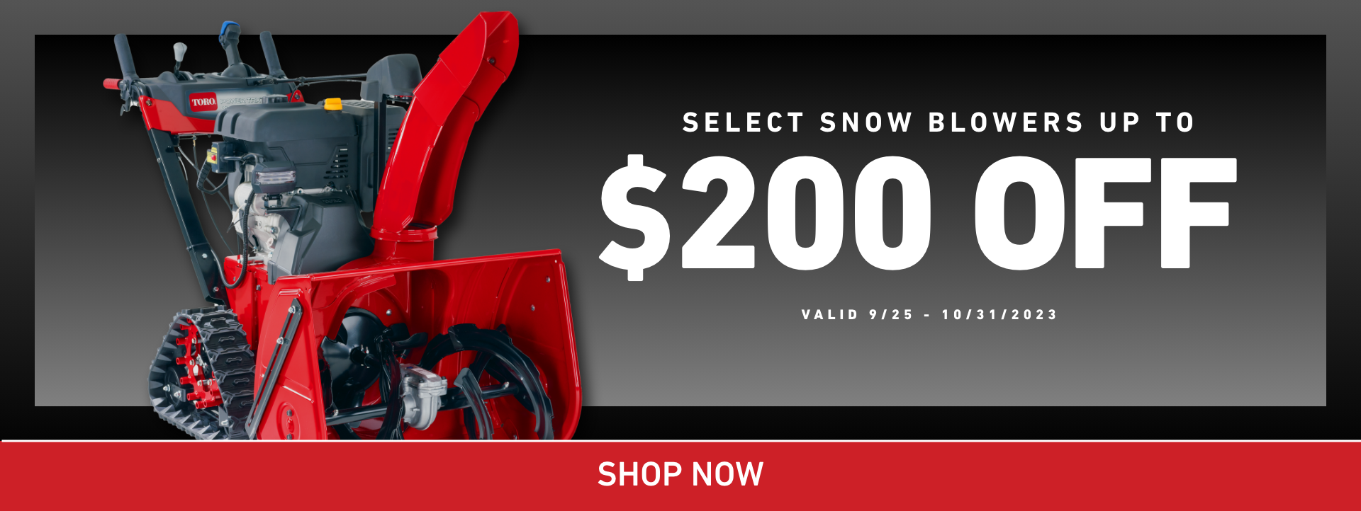 Toro Sale - Select Snow Blowers up to $200 Off