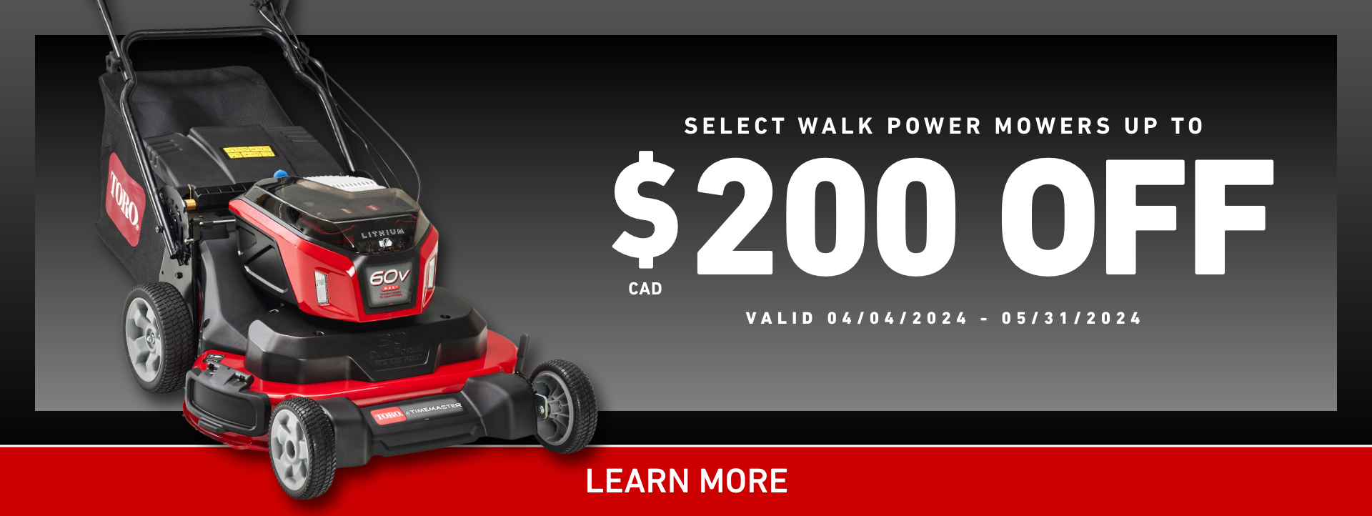 Toro Spring Sale - Save up to $200 off select walk power mowers
