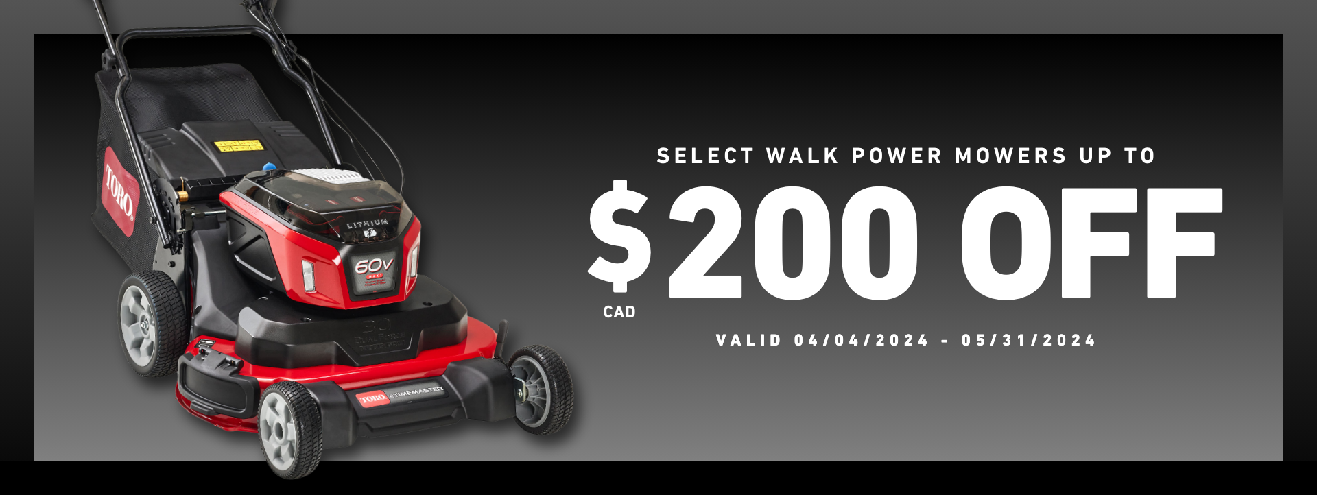 Toro Spring Sale - Save up to $200 off select walk power mowers