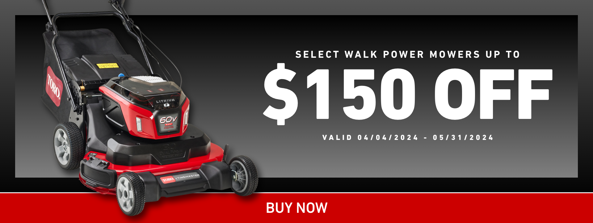 Toro Spring Sale - Save up to $150 off select walk power mowers