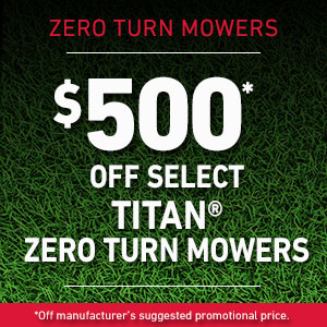 Dollars Off TITAN mowers