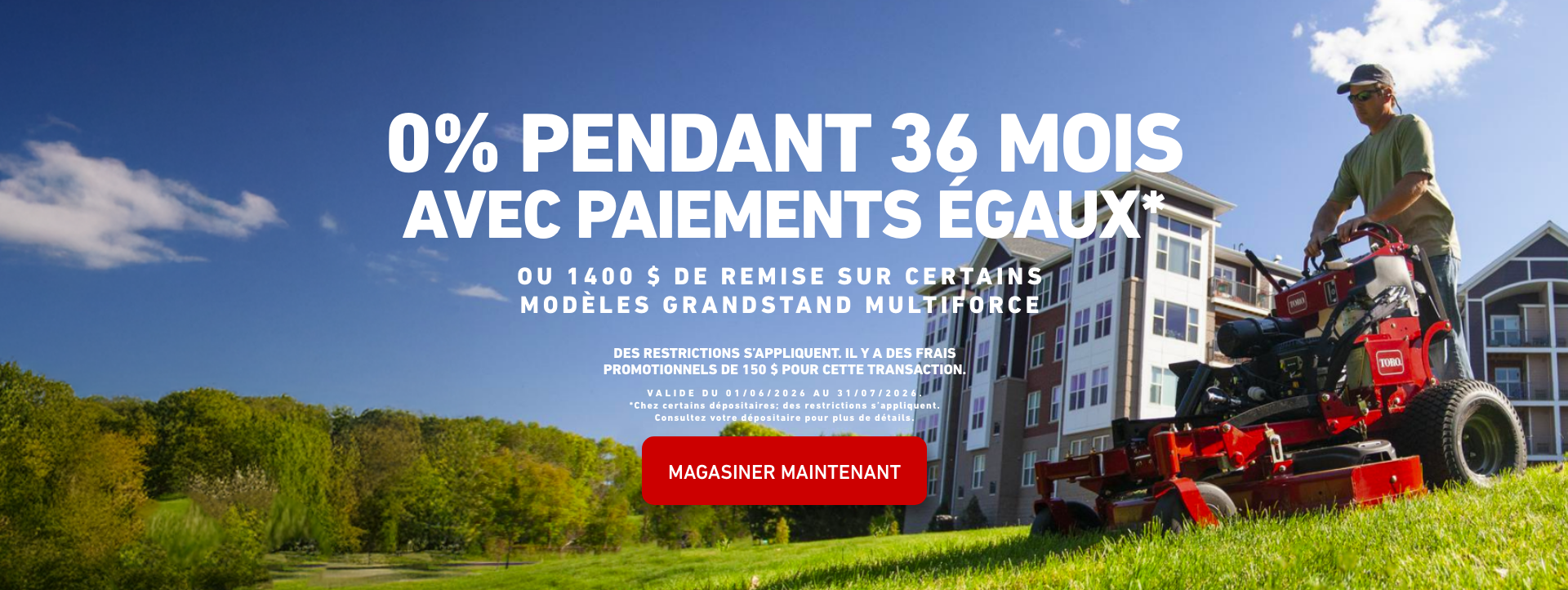 0% Pendant 36 MOIS AVEC Paiements Egaux