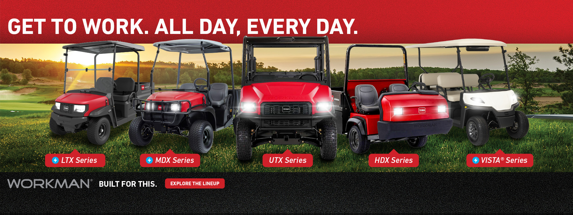Toro Workman Utility Vehicle Lineup