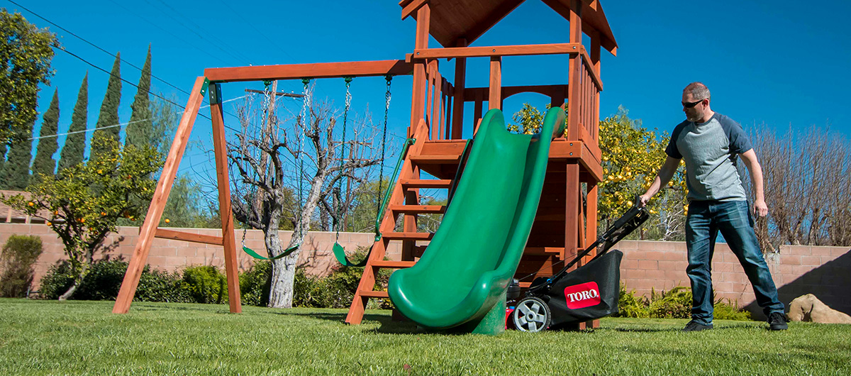 Toro® PoweReverse™ lawn mower with reverse self propel